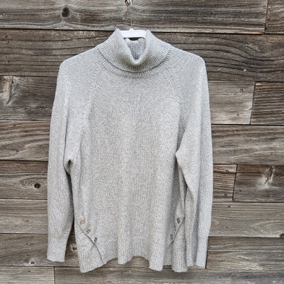 MICHAEL Michael Kors Grey Turtleneck Sweater Size XL - Picture 1 of 9